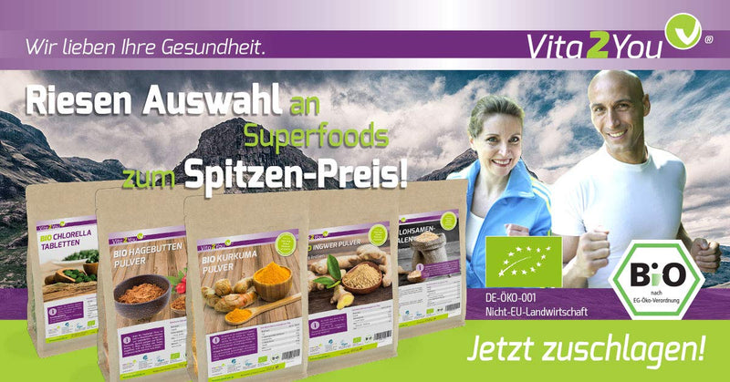 [Australia] - Vita2You organic rice protein 1kg - organic farming - 85% protein - vegan protein - gluten free - rice protein isolate - 1000g - premium quality 