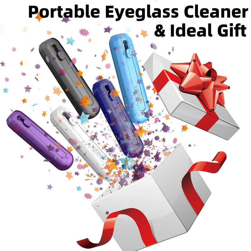[Australia] - Glasses Cleaner Eyeglass Cleaning Kit- Eye Glass Cleaners Spray with Microfiber Lens Cleaner Cloth, Portable Glasses Cleaning Kit for Travel, 100% Safe Eyeglasses Cleaner Tool, No Streaks & Scratch Black 