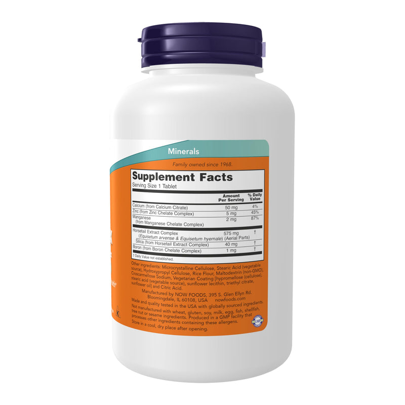 [Australia] - NOW Foods Supplements, Silica Complex with Horsetail Extract, Supports Hair, Skin and Nail Health*, Structural Support*, 180 Tablets Unflavored 180 Count (Pack of 1) 