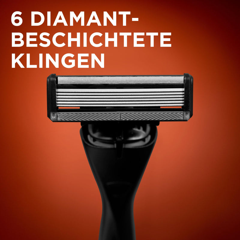 [Australia] - Wilkinson Sword - Wilkinson 6 razors for men, 4 replacement blades, 6 diamond coated blades for an extra close shave 