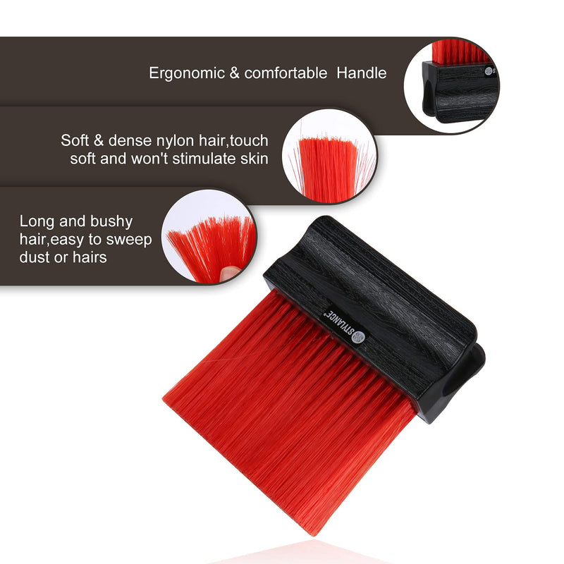 Barber Neck Duster Brush for Hair Cutting, Soft Household Hair Neck Cleaning Brush, Professional Salon Tool (Black Brown)