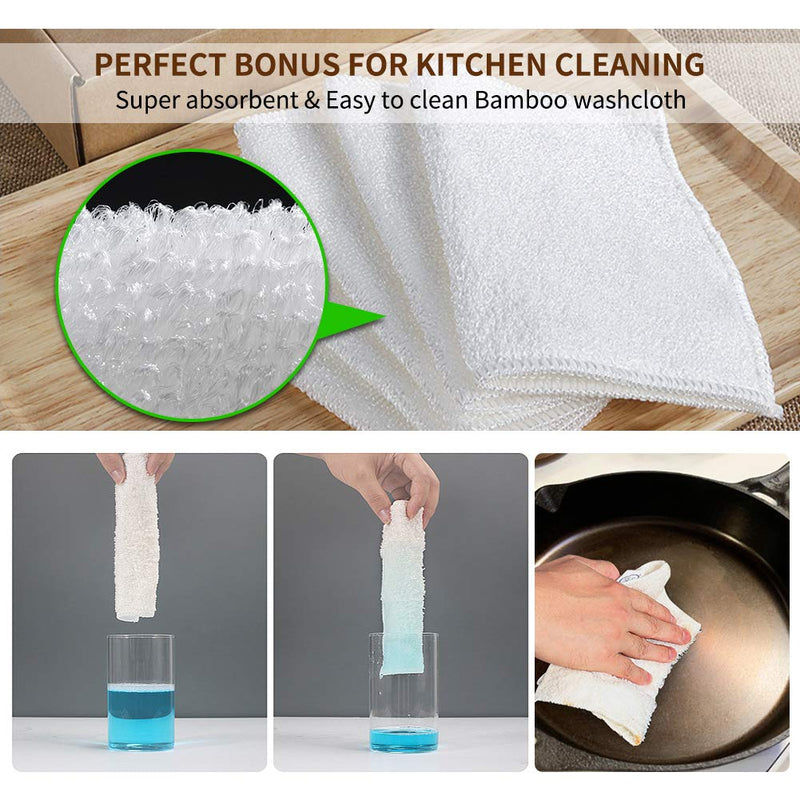 [Australia] - Herda 316L Cast Iron Scrubber Cleaner, Large Chainmail Scrubber for Cast Iron Pan - Chain Mail Scrubber Cast Iron Sponge - Metal Cast Iron Skillet Scrubber, Wok, Dutch Oven Cast Iron Cleaning Kit Red 