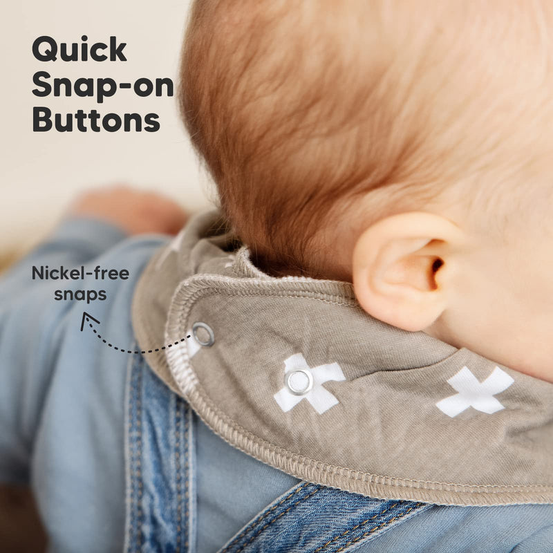 [Australia] - 8-Pack Organic Baby Bandana Drool Bibs for Girls - Super Absorbent Baby Bibs for Baby Girls, Baby Boys, Soft Cotton Bandana Bibs, Baby Drool Bib, Teething Bibs for Infant, Toddler(Muted Pastel) Muted Pastel 