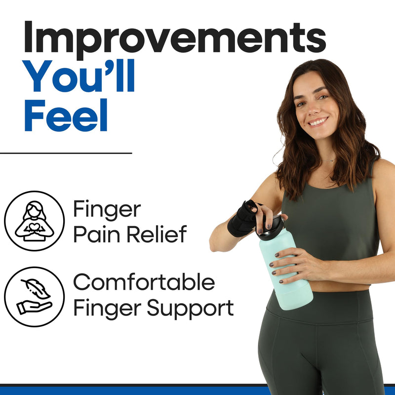 [Australia] - Pinky Finger Splint Boxer Fracture Brace | Ulnar Gutter Splint Hand Brace | Ring & Little Finger Splints | Broken Metacarpal Support Cast | Dupuytren's Contracture | Boxers Pinky Braces (SMALL RIGHT) Right Hand Black Small 