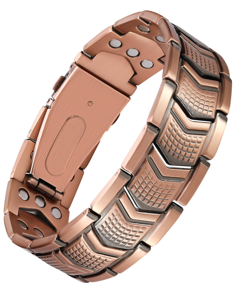 [Australia] - Jecanori Copper Bracelet for Men, 3X Strength Magnetic Bracelets for Men Shield 