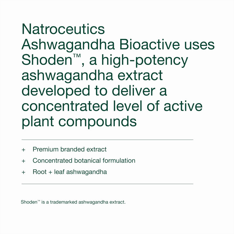 Ashwagandha BioActive - Patented Shoden - 35% Withanolides - High Strength Ashwagandha Capsules - Stress, Sleep & Mood - 60 Vegan Capsules