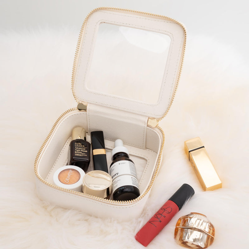 Aveniee Clear Makeup Bag Case Travel Toiletry Bag with Zipper, Small Cosmetic Bag Mini travel essentials for Purse, Mini & Medium Size
