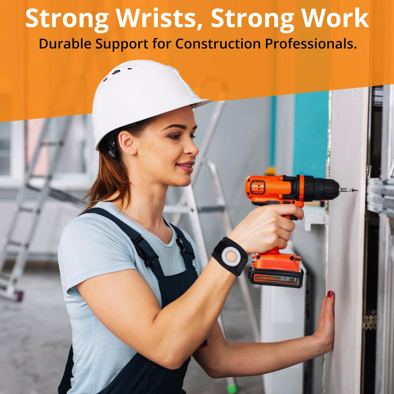 [Australia] - BULLSEYE Wrist Band with Silicone Ring – Stabilizer for Ulnar Sided Wrist Sprain, TFCC Tears, DRUJ Instability, Pinky Pain, Tendinitis, Repetitive Use Injuries, and Joint Support - Size S/M (14-18 cm) 