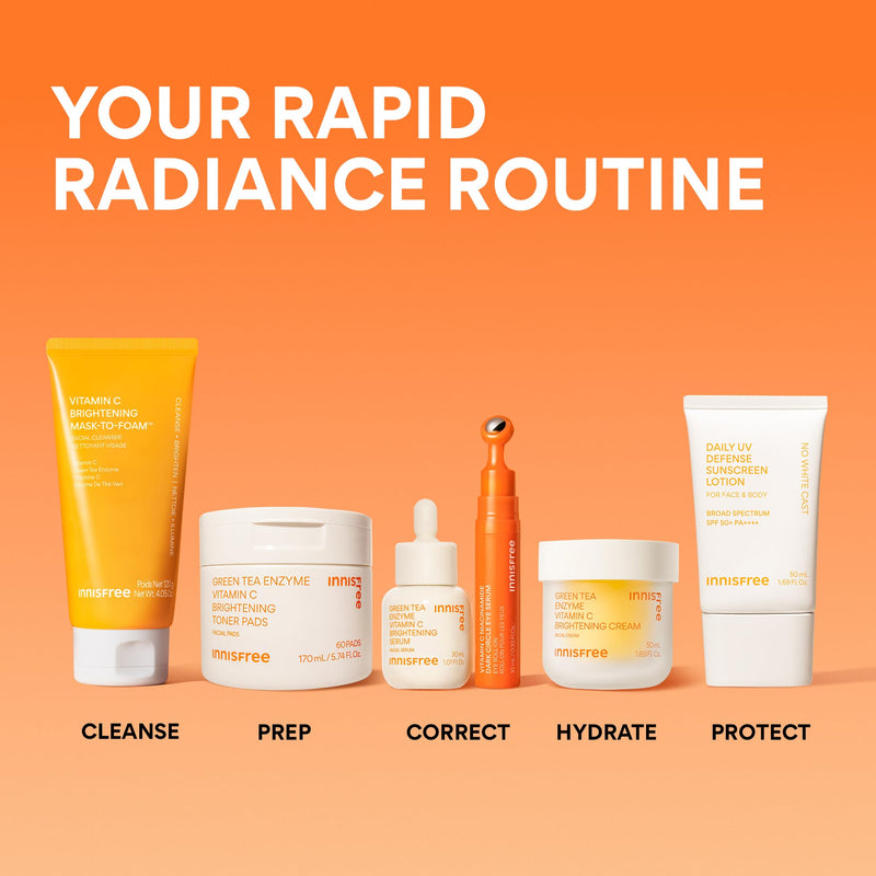 innisfree Vitamin C Niacinamide Eye Serum | Korean Eye Serum to Improve Dark Under Eye Circles | Eye Roll On Serum For All Skin Types
