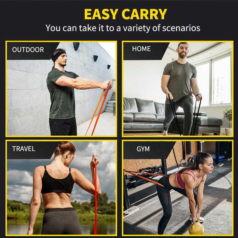 [Australia] - Resistance Band Pull up Band Fitness Exercise Bands Natural Latex for Workout Body Stretch Powerlifting Band Fitness Sport Training at Home/The Gym red 