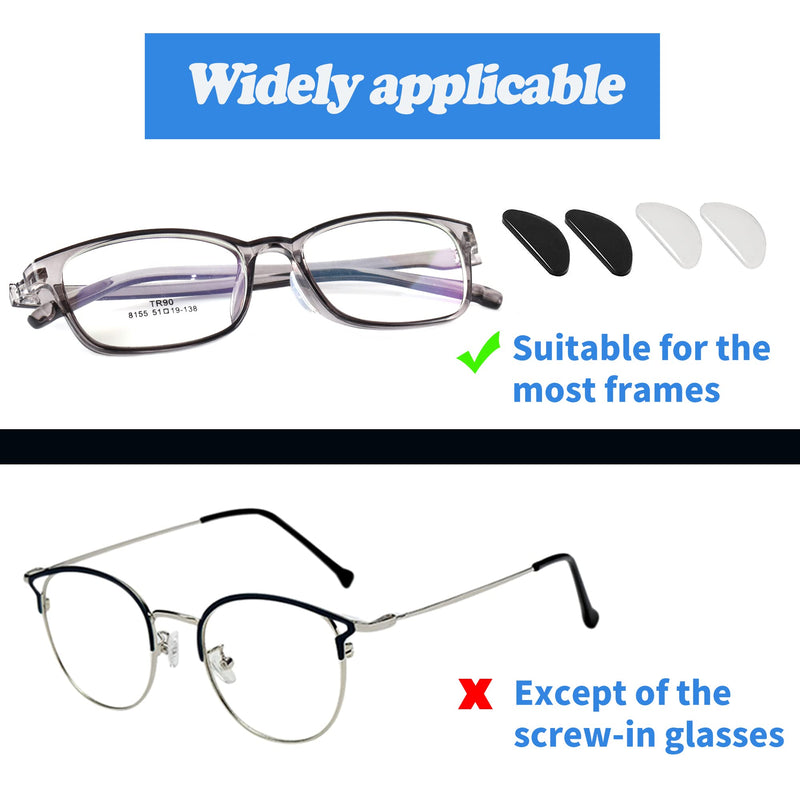 [Australia] - 20 Pairs Eyeglasses Nose Pad, Soft Silicone Pads Glasses Adhesive Anti-Slip Nose Pads for Eyeglass Glasses Sunglasses (Clear 1.0mm) Clear 