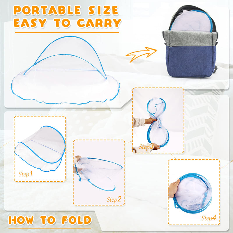 [Australia] - Portable Mosquito Net Tent, Folding Mosquito Head Net, Pop Up Mosquito Tent Netting for Bedding Camping Traveling Patio (1 Pack, Large) 1 Pack 