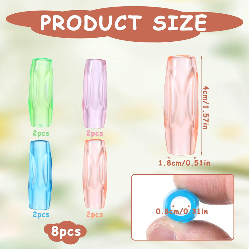 [Australia] - Pencil Grippers for Handwriting, 8PCS Silicone Pencil Grippers Relieving Fingers Fatigue Writing Aid Pencils Holder Comfort Cushion Grip Pencils Gripper Flexable Soft Corrective Finger Tool for Adult 