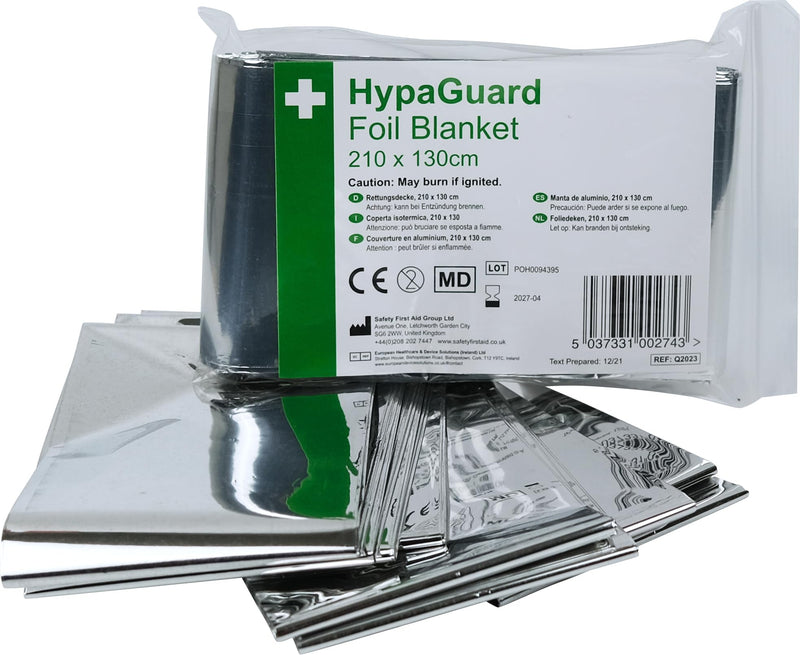 [Australia] - Safety First Aid Group HypaGuard Survival Blanket, Foil, Pack of 6 