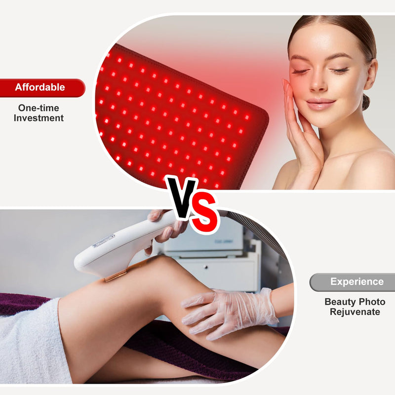 [Australia] - Red Light Therapy, Cordless Infrared Therapy Pad for Back Knee Leg Pain Relief, Portable 660nm 850nm Wireless Red Infrared Light Therapy Wrap Belt with Rechargeable Controller Gift for Women Men 