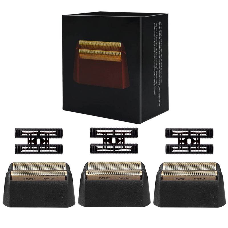 Professional 5 Star Series Finale Shaver Replacement Foil and Cutter Bar Assembly Compatible with wahl Foil Heads 7031-100/7043-100,Fit for #8061 8164 Shaver (Black 3 Pack) Black 3 Pack