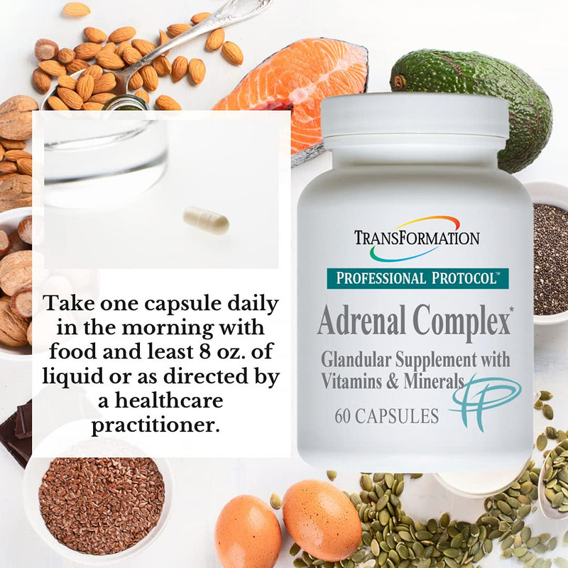 [Australia] - Transformation Enzymes Adrenal Complex - 60 Capsules - Synergistic Formulation of Herbs and Vitamins to Support a Healthy Endocrine System 