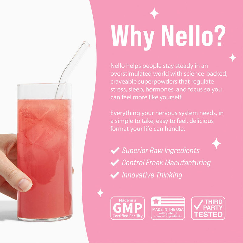 Nello Superglow Powdered Drink Mix, Skin Hydration, Glow & Hair Support, Collagen Peptides, Hyaluronic Acid, Ceramosides, Biotin & Vitamin C, 20 Stick Packs (Strawberry Kiwi) Strawberry Kiwi