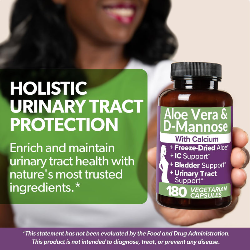 [Australia] - Intimate Rose Aloe Vera Capsules - IC Supplements - 200x Concentrate Pure Aloe Vera + D-Mannose + Calcium - Easy to Swallow Aloe Vera Pills 