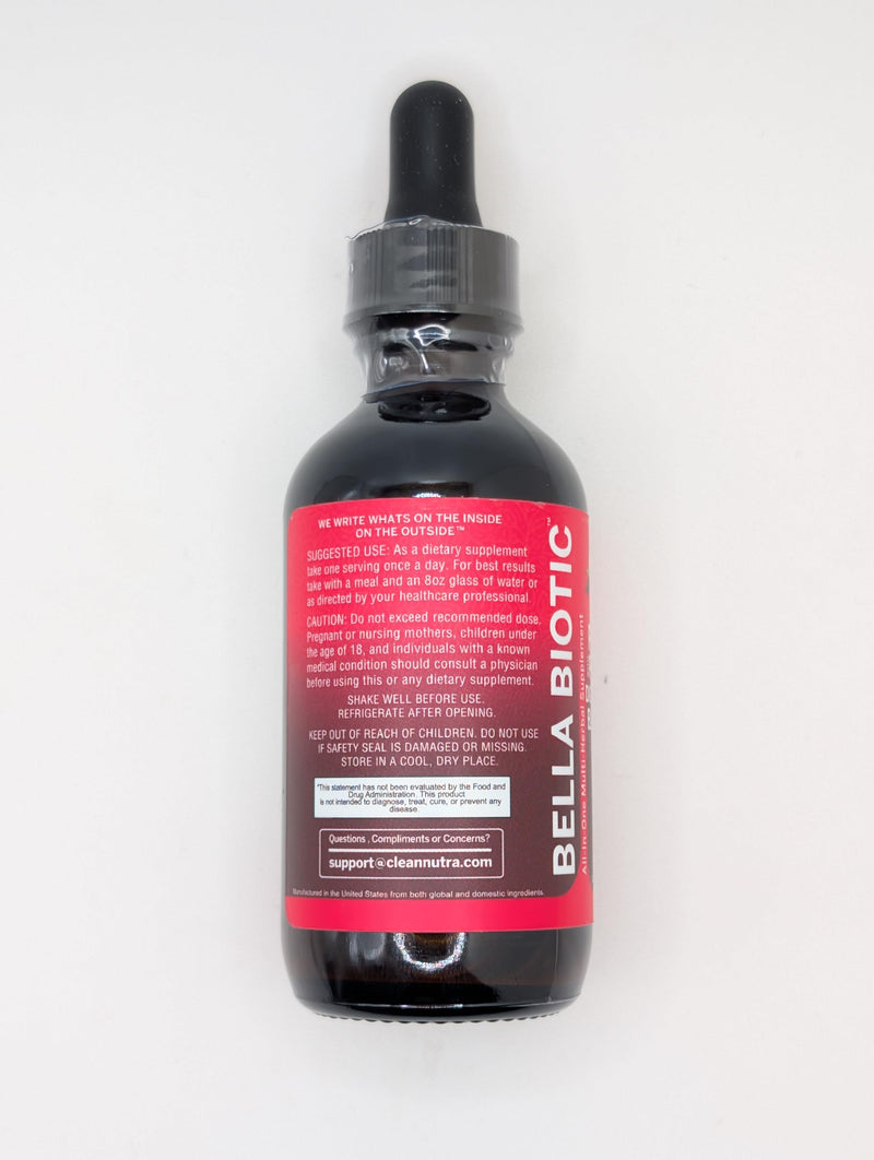 [Australia] - Liquid Probiotics for Women Drops with Chasteberry, Black Cohosh, Prebiotics, Digestive Enzymes, Evening Primrose Oil, Wild Yam, Cranberry Dmannose and Iron Vitamin D3 K2 Clean Nutra Bella Biotics (2) 2 