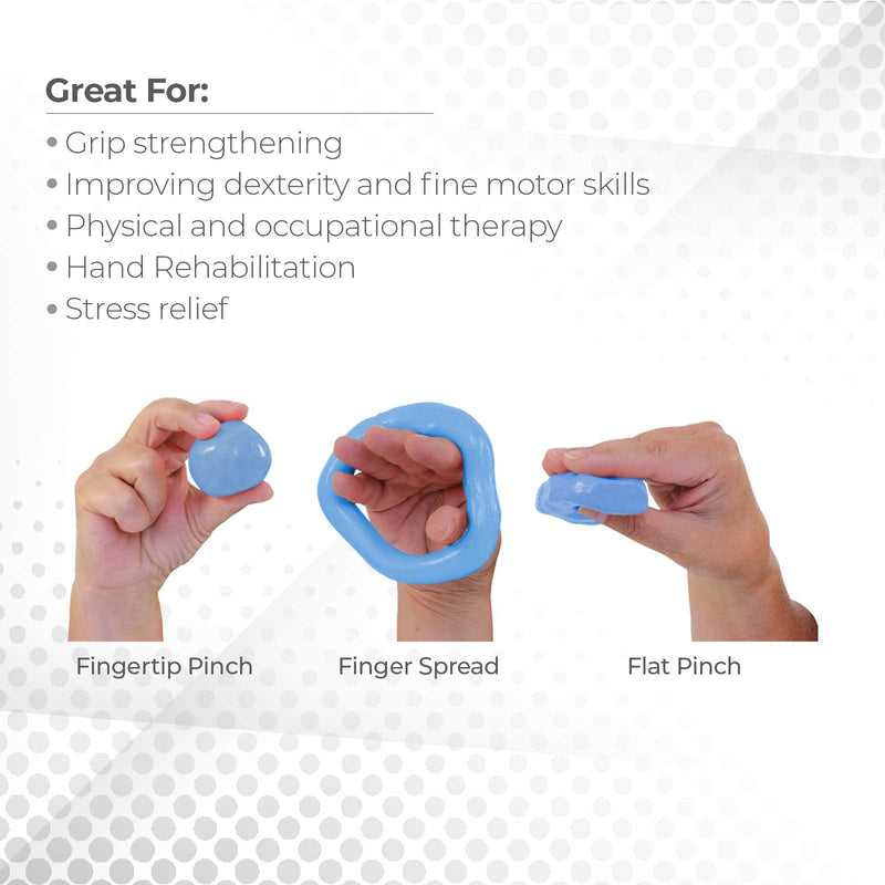 [Australia] - Sammons Preston Therapy Putty, Therapeutic Hand Exerciser, Theraputty for Finger and Hand Rehabilitation, Exercise Putty to Improve Hand Grip Strength, Occupational Therapy, 4 Ounce, Firm, Blue 4 Ounces Blue - Firm 