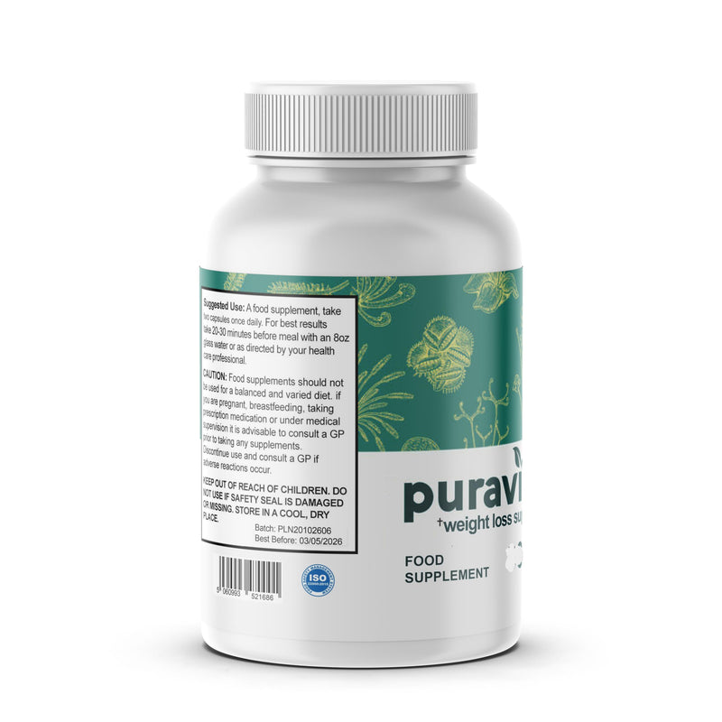 Puravive - Best Loss Support for Men & Women - 1 Month Supply / 60 Capsules - Fitness Hero Supplements