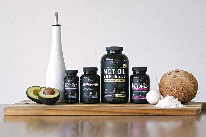 [Australia] - Pure MCT Oil Capsules (360 Softgels | 3000mg) 4 Month Supply Keto Pills w Unrefined Coconut - C10 & C8 Brain Fuel, Energy, Octane Ketosis 