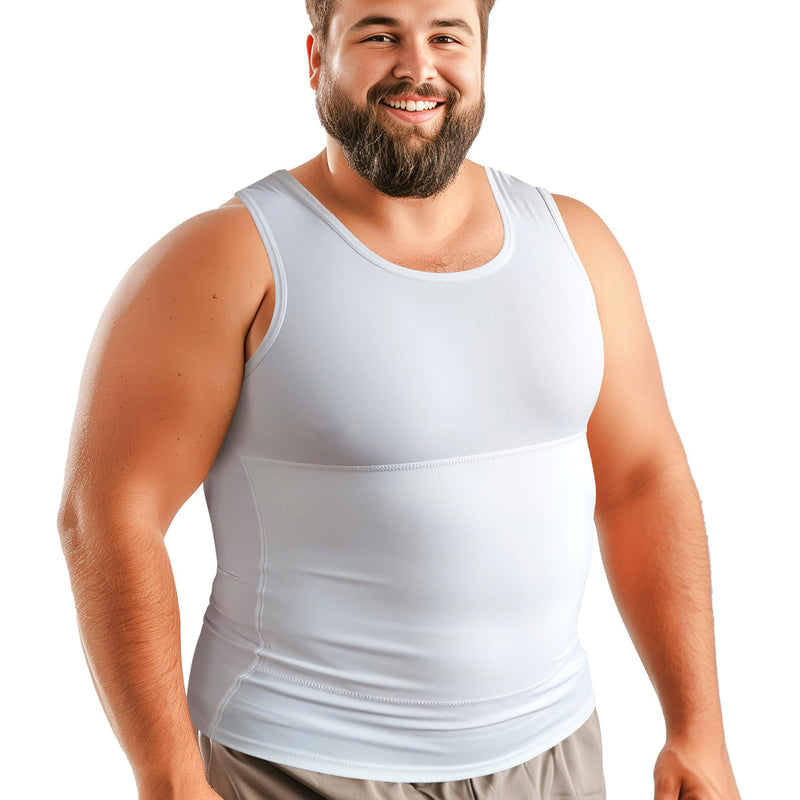 ARMSTRONG AMERICA Abdominal Binder + Men’s Compression Tank Top Shapewear Bundle