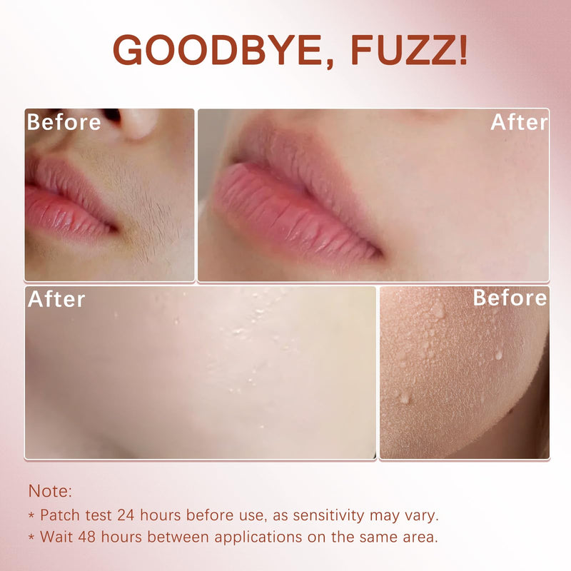[Australia] - Facial Hair Removal Cream Kit for Women – Depilatory & Post Care Soothing Cream, 4 Min Painless & Flawless Face Hair Remover, Gentle Plant Formula for Sensitive Skin 