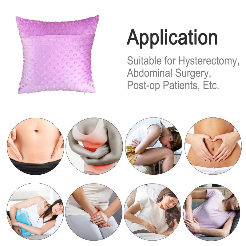 [Australia] - Heart Surgery Pillow with Pocket for After Open Heart Surgery Recovery Pillows Bypass Cardiac Coughing Comfort Patients Gifts, Minky Dot Lavender Clearance-throw Pillow Lavender 
