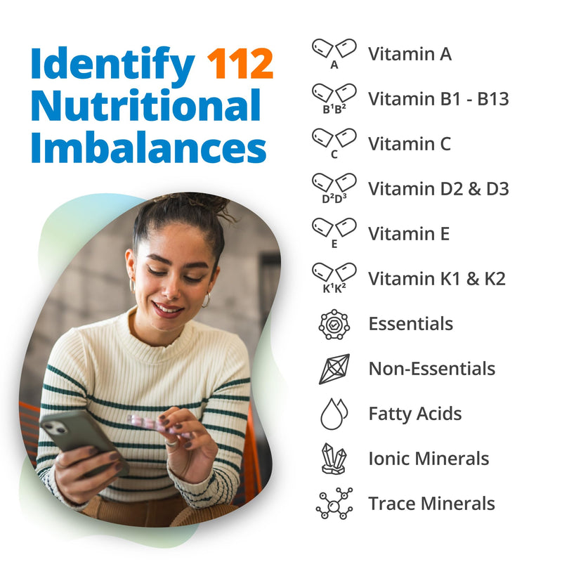 5Strands Nutrition Test, 112 Vitamins, Minerals, Amino Acids Tested, Identify Nutrient Absorption Issues, Holistic At Home Imbalance Testing, Results in 4 Days