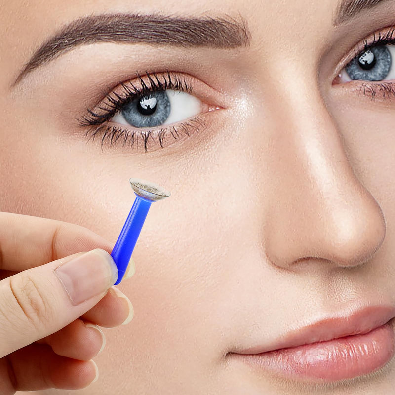 [Australia] - Contact Lens Sucker Soft Lenses, Pack of 4 Contact Lens Insertion Aid, Simple Silicone Contact Lens Suction Cup with Bottle for Soft Hard Lenses, Blue and Green 
