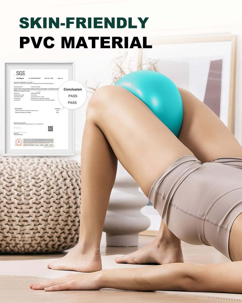 [Australia] - Trideer Pilates Ball 9 Inch, Small Exercise Ball with Exercise Guide for Yoga, Core Training, Physical Therapy, Balance, Stability, Stretching ‚ÄéTurkis 