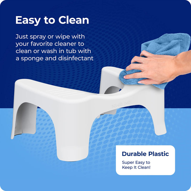[Australia] - Squatty Potty Simple Bathroom Toilet Stool, White, 7" 