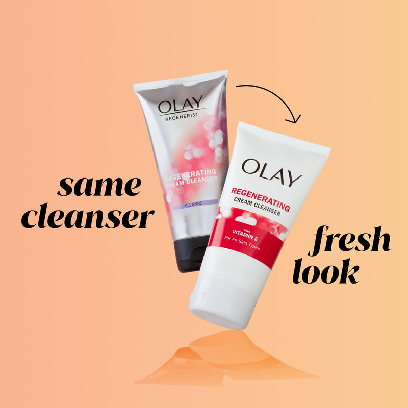Olay Regenerist Cream Cleanser with Vitamin E, Facial Cleanser/Face Wash, 5 oz (Pack of 3) New 5 Fl Oz (Pack of 3)