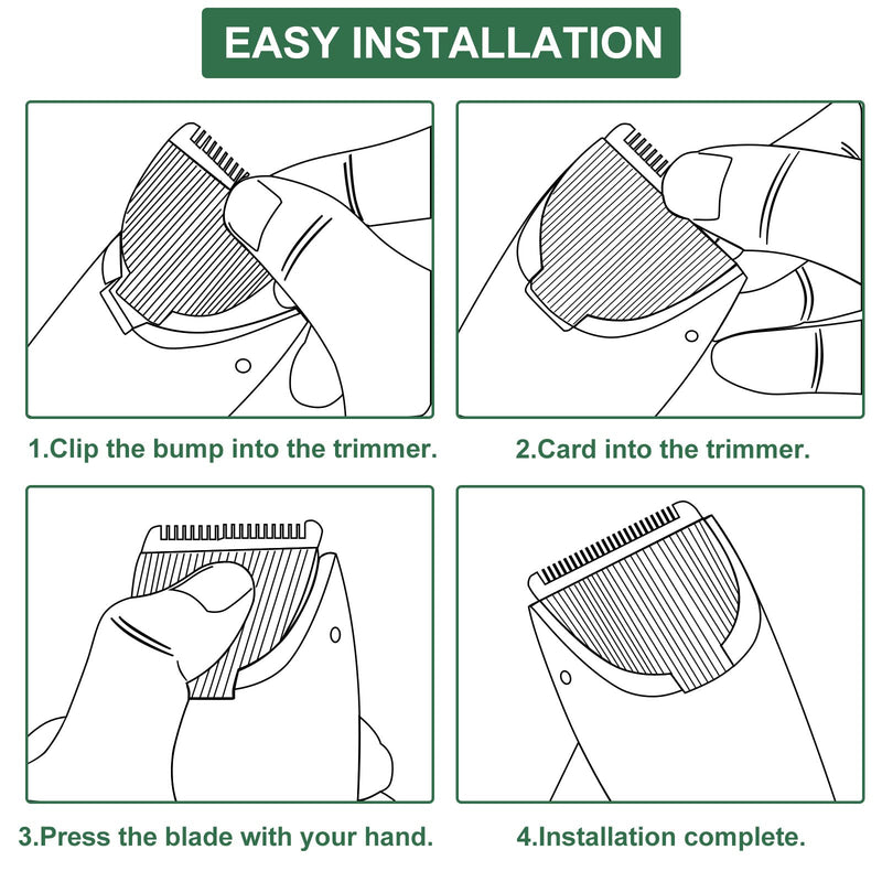 [Australia] - 3 Pack Replacement Blades Compatible with Meridian Trimmer, Hygienic Ceramic Replacement Blades Compatible with Meridian Body Trimmer (Onyx & Sage), Green 
