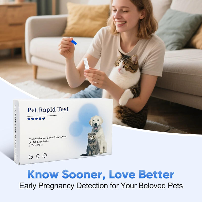 Dog & Cat Pregnancy Urine Test Kit – 5-Minute Home Urine Strips, 99% Accurate, Painless No Blood Draw – Easy for Pet Owners & Breeders