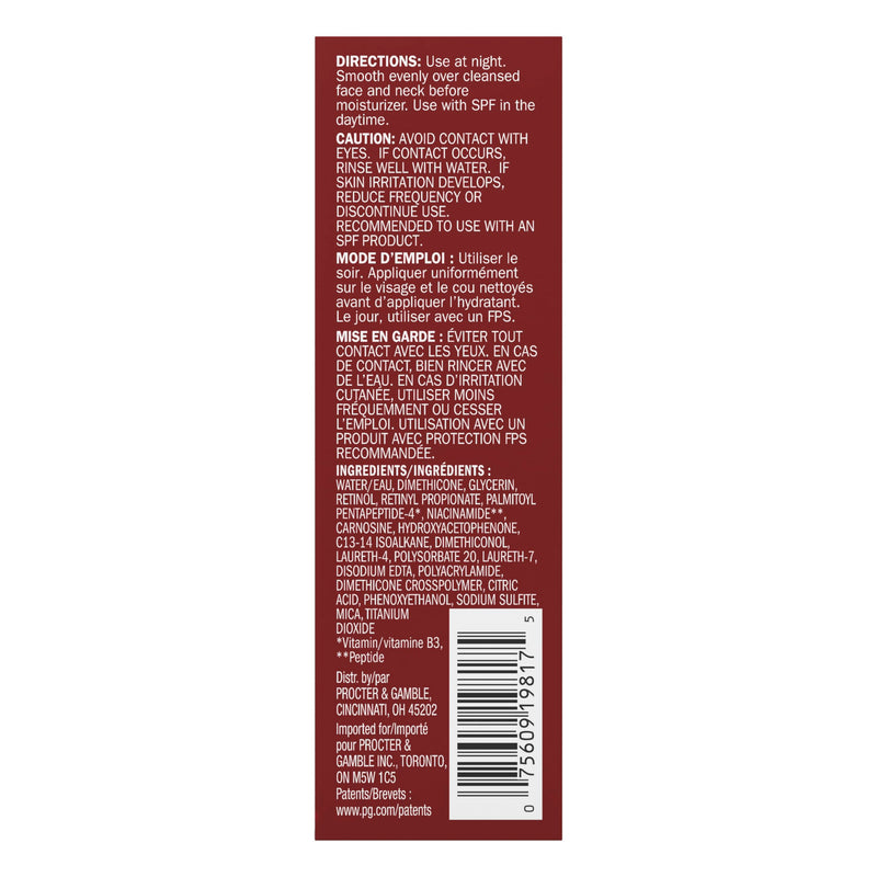 Olay Retinol 24 MAX Night Smoothing Serum, Fragrance – Free, 1.3 Oz 1.35 Fl Oz (Pack of 1)