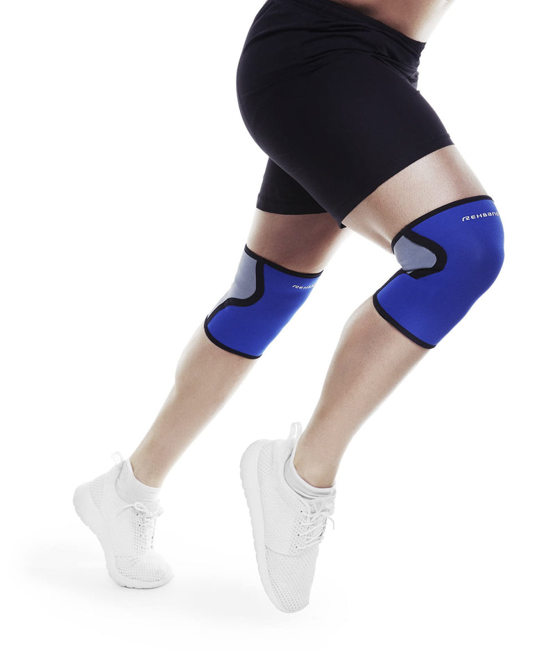 Rehband light Knee Support 3mm, Knee Sleeve for Endurance & Fitness, more stability and movement control during workout, Colour:Blue, Size:Medium Medium (Pack of 1) Blue