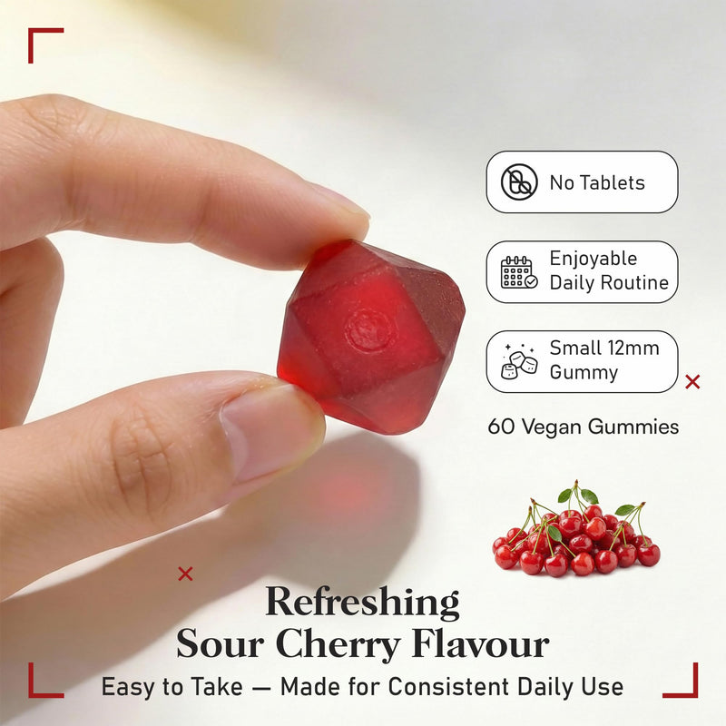 Pre-Workout Pump Gummies | 60 Vegan Gummies | L-Citrulline, Alanine, Beetroot, Ginseng & B12 | No Added Caffeine Pump & Energy Support, Fast-Acting | Sour Cherry | 30 Servings | UK Made | by NutriVolv