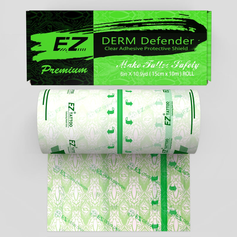 skin & Tattoo Cover - Roll (6 inch x 10.9 yd) - Tattoo Aftercare Waterproof Bandage Adhesive Healing Wrap for Skin Recovery 6 Inch X 10.9 Yard