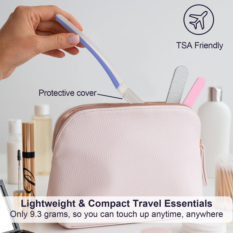 [Australia] - Dermaplane Razor - Facial Razor for Women - Dermaplaning Tool, with 19 Microblades for Face, Peach Fuzz Remover, Remove Facial Hair for Smoother Skin and Perfectly Shape Brows, Aegean Frost Aegean Frost Razor 