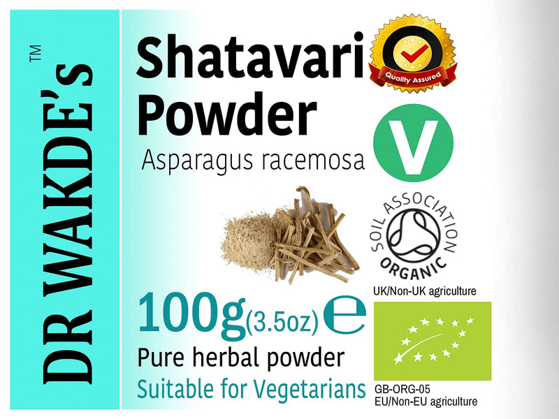 [Australia] - DR WAKDE'S Organic Shatavari Powder (Asparagus racemosa) - 100g (3.5oz) | Pure, Raw & Dried Powder | Ayurvedic Herb | Vegan | Nothing Added, Nothing Removed | Same Day Dispatch 6.25 Pound (Pack of 1) 