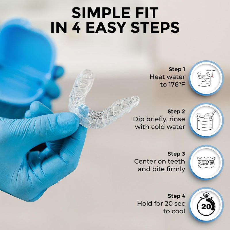 [Australia] - Dr. Taylor’s Dental Night Guard for Teeth Grinding, TMJ Relief – Economical Option. Dentist Selected Mouth Guard for Bruxism, Clenching, Jaw Pain – Custom Fit, Comfortable, BPA-Free – for Men & Women 