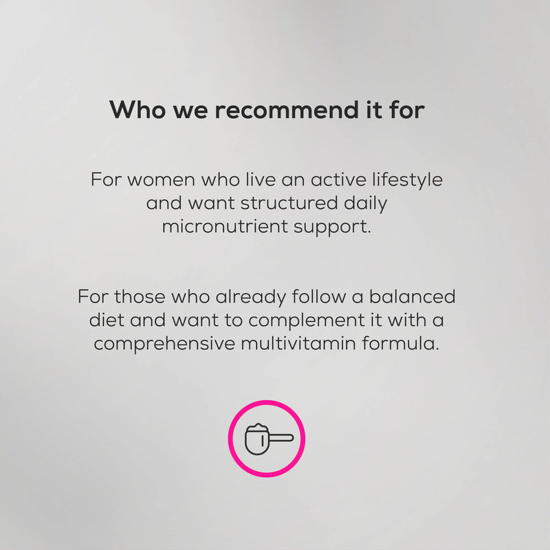 BioTechUSA Multivitamin for Women | 12 Vitamins + 11 Minerals | Energy, Bones, & Immune Support | Antioxidant Boost, 60 Tablets