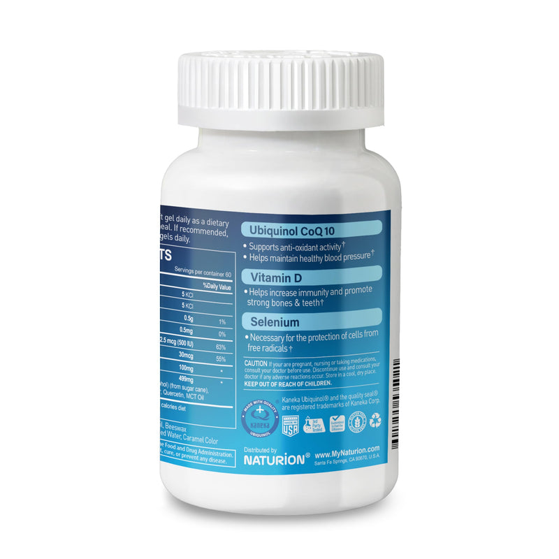 Ubiquinol CoQ10 Plus 100 – Kaneka Ubiquinol, Vitamin D3, Selenium, Circulation Support Blend – 100mg CoQ10 Supplement, 60 Softgels, 60-Day Supply 60 Count (Pack of 1)
