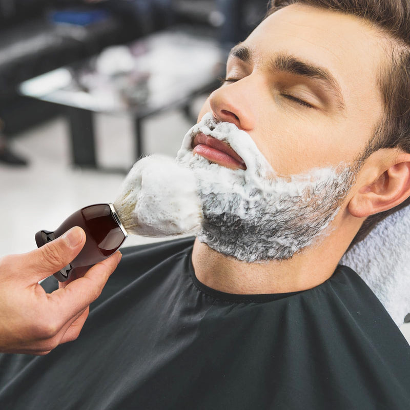 [Australia] - Shaving brush, men's shaving brush with wooden handle, shaving brush, badger hair, facial beard, hair cleaning, shaving tool, badger hair, travel shaving brush, shaving brush, black 