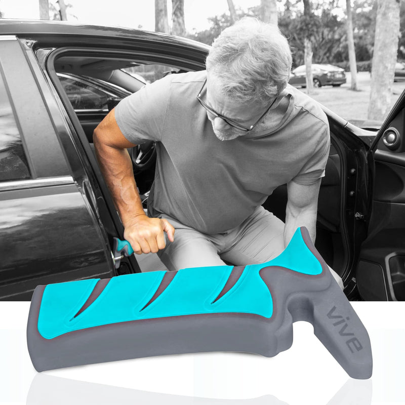 [Australia] - Vive Car Handle Assist for Elderly - Scratch Proof Latch - Auto Grab Bar Cane Support Aid - Standing Mobility Safety Tip to Help Get Out - Portable Assistive Device for Seniors, Handicapped Single 