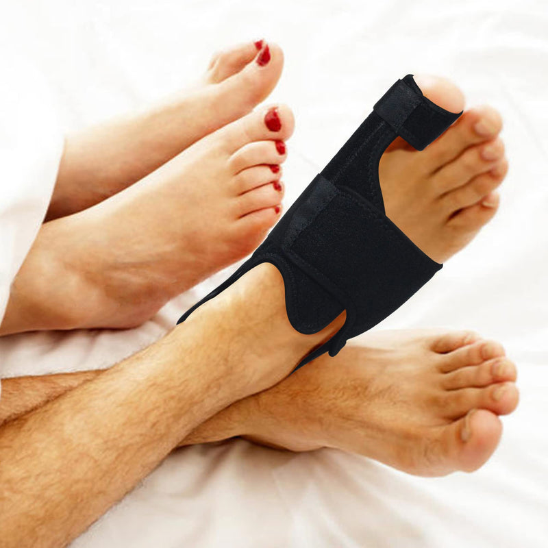 [Australia] - 1 Pair Bunion Corrector for Women & Men, Night Bunion Splint, Big Toe Straightener, Bunion Brace for Pain Relief Black One Size 