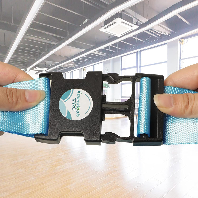 [Australia] - xuesong Extremity Mobilization Belt, Strap, Band Intended for Physical Therapy, Rehab, Stretching, Manual Traction, and Mobility with Pad Blue 